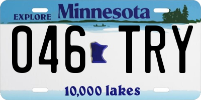 MN license plate 046TRY