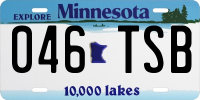 MN license plate 046TSB