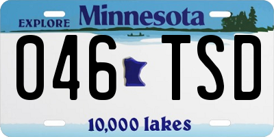 MN license plate 046TSD