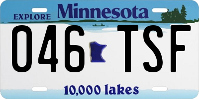 MN license plate 046TSF