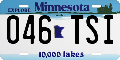 MN license plate 046TSI