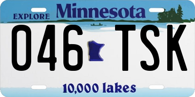 MN license plate 046TSK