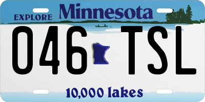 MN license plate 046TSL