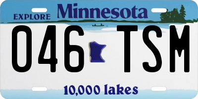 MN license plate 046TSM
