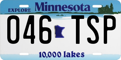 MN license plate 046TSP