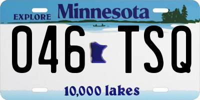 MN license plate 046TSQ
