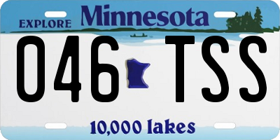 MN license plate 046TSS