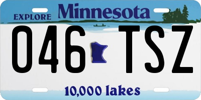 MN license plate 046TSZ