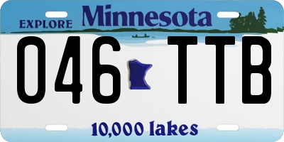 MN license plate 046TTB