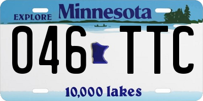 MN license plate 046TTC
