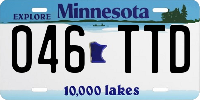 MN license plate 046TTD