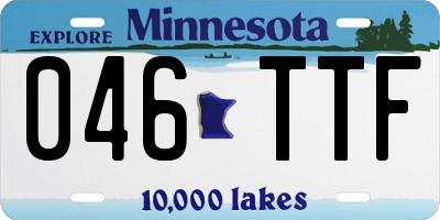MN license plate 046TTF