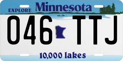 MN license plate 046TTJ