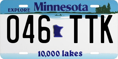 MN license plate 046TTK