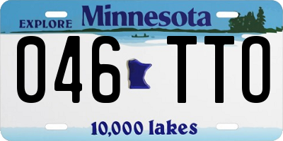 MN license plate 046TTO