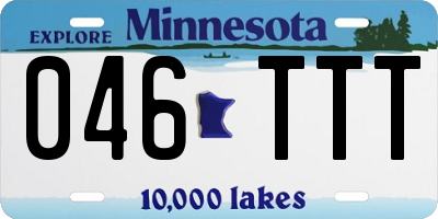 MN license plate 046TTT