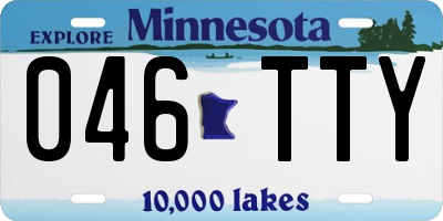 MN license plate 046TTY