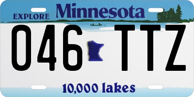 MN license plate 046TTZ