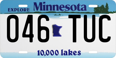 MN license plate 046TUC