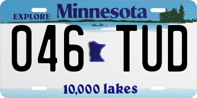 MN license plate 046TUD