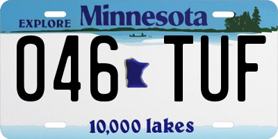 MN license plate 046TUF