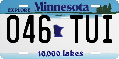 MN license plate 046TUI
