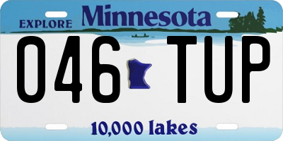 MN license plate 046TUP