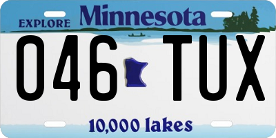 MN license plate 046TUX