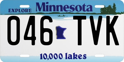 MN license plate 046TVK