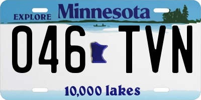 MN license plate 046TVN