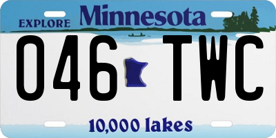 MN license plate 046TWC