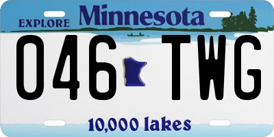 MN license plate 046TWG
