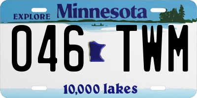 MN license plate 046TWM