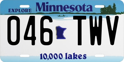 MN license plate 046TWV