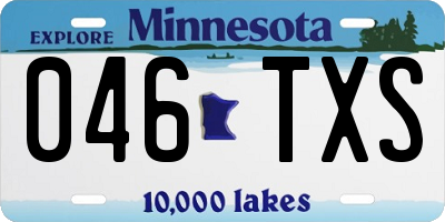 MN license plate 046TXS