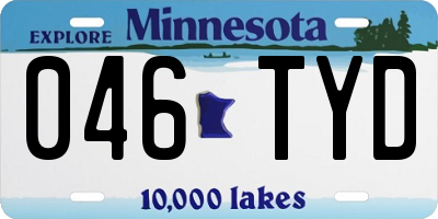 MN license plate 046TYD