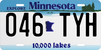 MN license plate 046TYH
