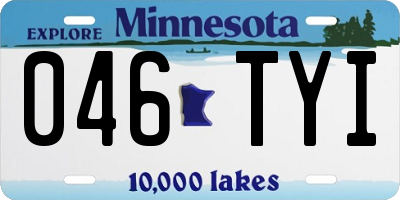 MN license plate 046TYI