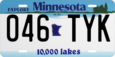 MN license plate 046TYK