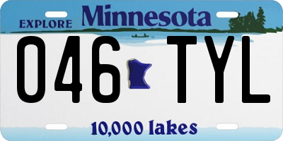 MN license plate 046TYL