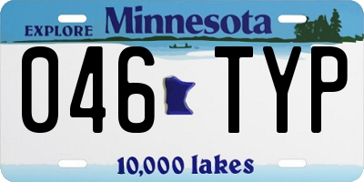MN license plate 046TYP