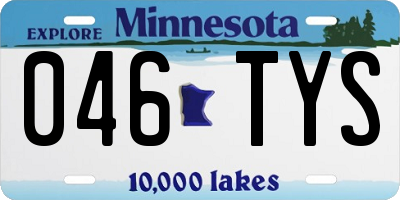 MN license plate 046TYS