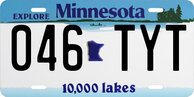 MN license plate 046TYT