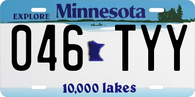 MN license plate 046TYY
