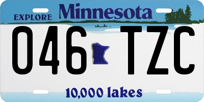 MN license plate 046TZC