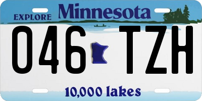 MN license plate 046TZH