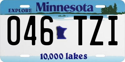 MN license plate 046TZI