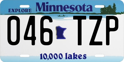 MN license plate 046TZP