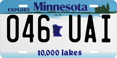 MN license plate 046UAI