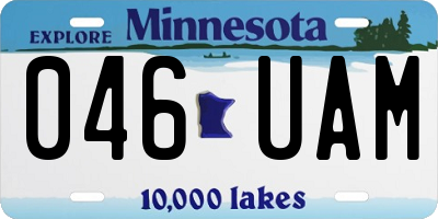 MN license plate 046UAM